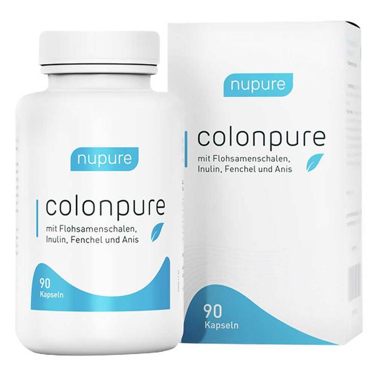 Nupure colonpure mit Flohsamenschalen & Inulin Kapseln , 90 St