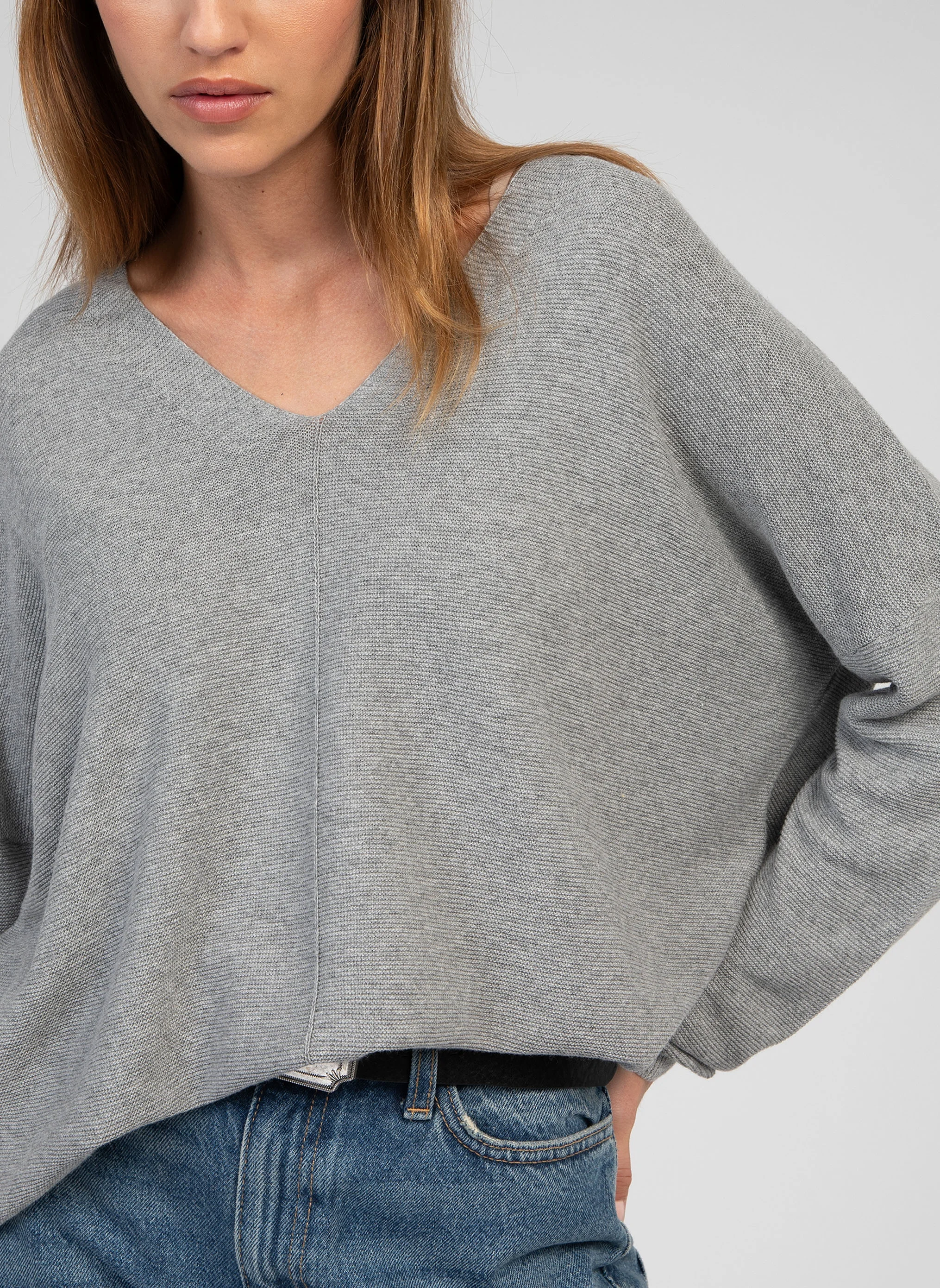 LAMAJAIC - Pull col V| Gris