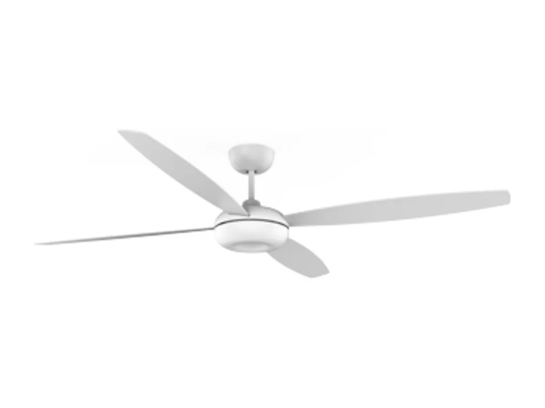 LEDS C4 Ventilateur du Plafond Kudari Blanc Bois Blond Blanc