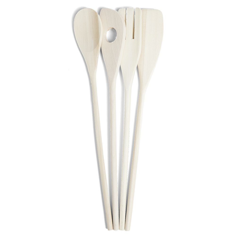 Ustensiles de cuisine en bois x4