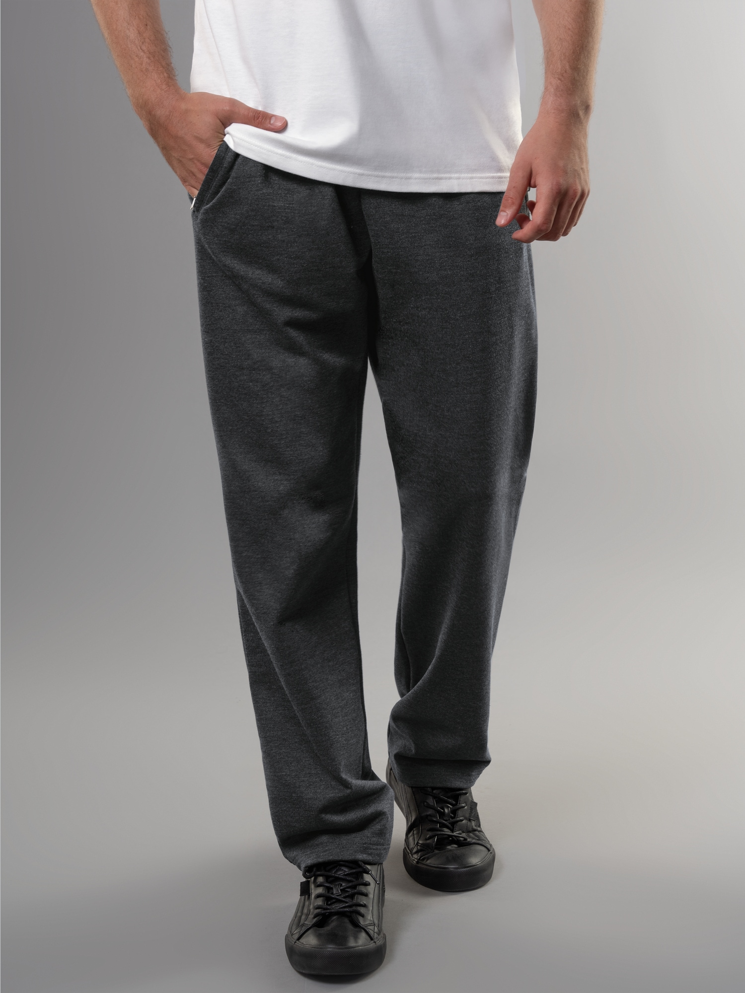 Freizeithose aus Sweat-Qualität Anthrazit-melange