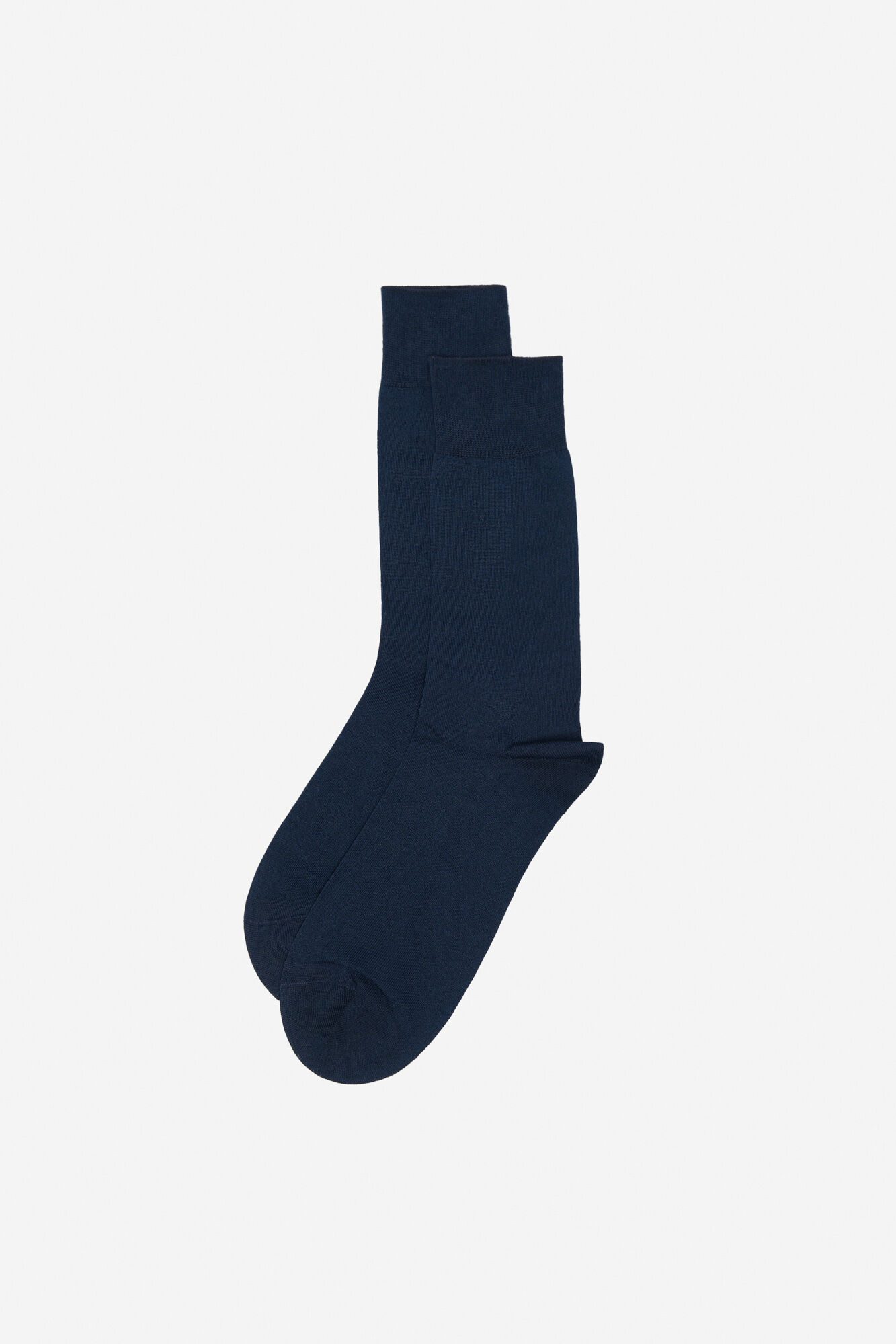 Pacote com 2 pares de meias lisas - Azul marinho