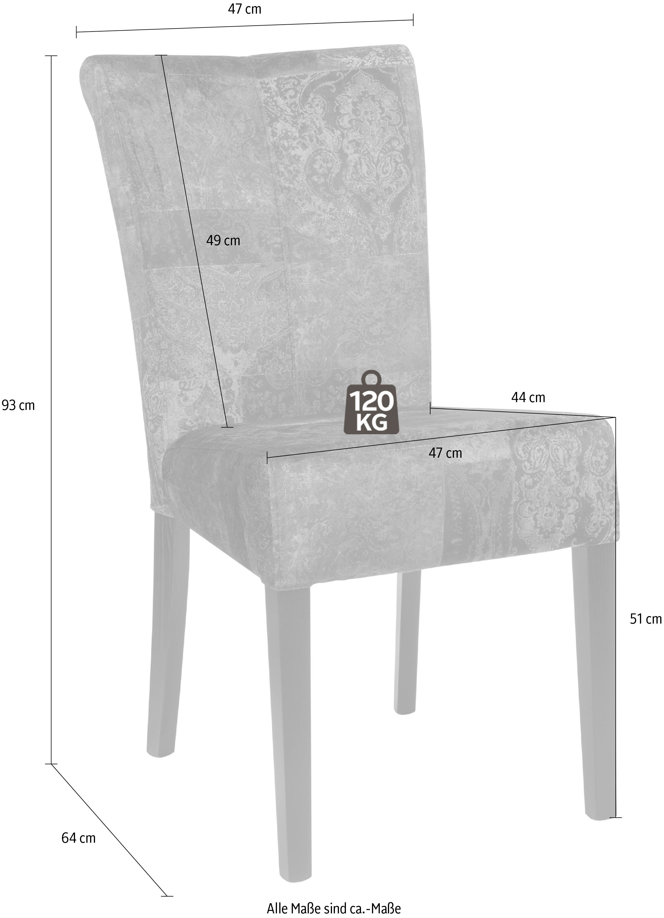 Home affaire Esszimmerstuhl »Queen BESTSELLER« (Set) 2 Stk.Polsterstuhl mit Knopfheftung, 2er, 4er oder 6er Set