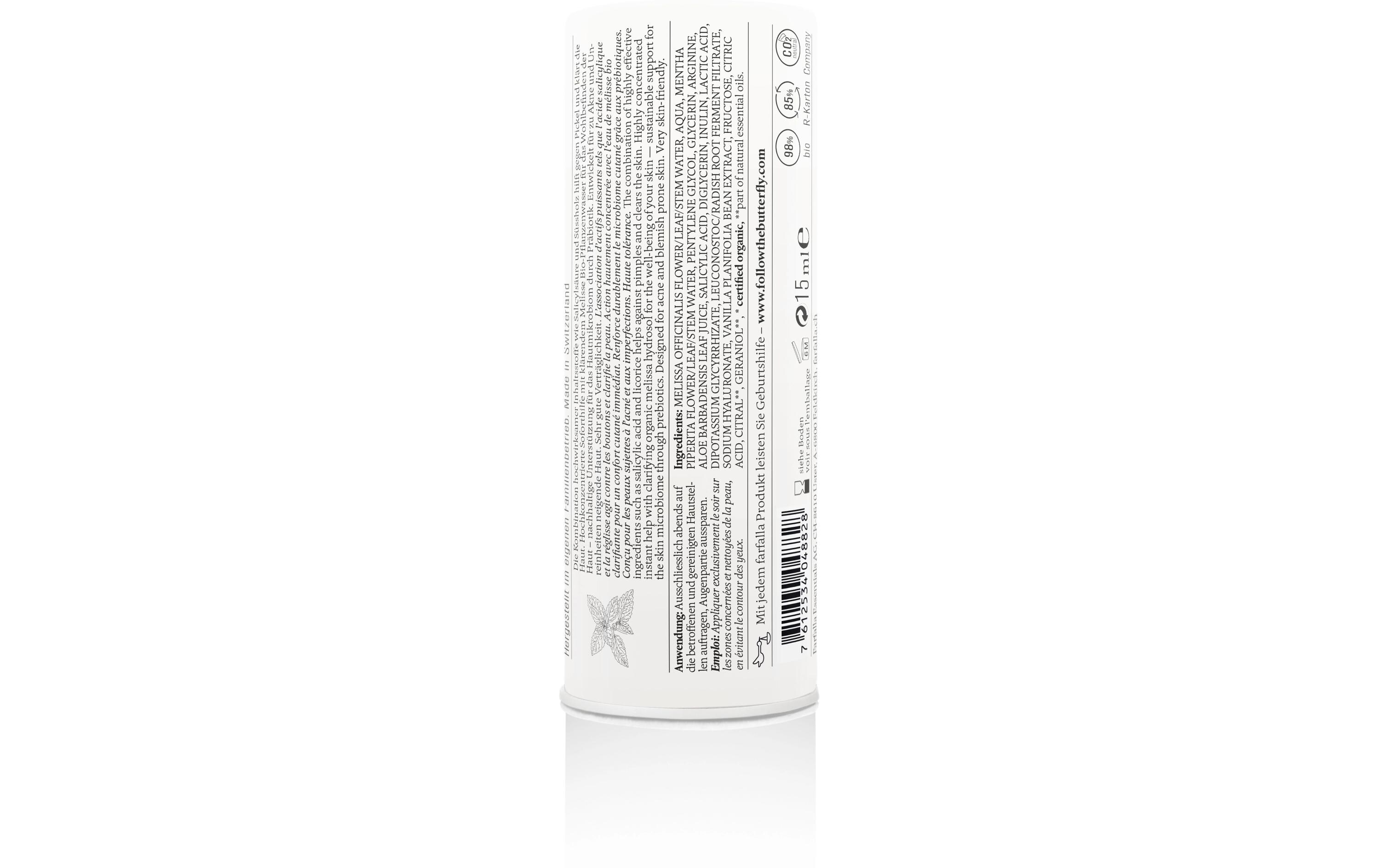 Gesichtsserum Skinclear Derma Pro 15 mlNatürliches Serum, Soforthilfe für das Wohlbefinden der Haut