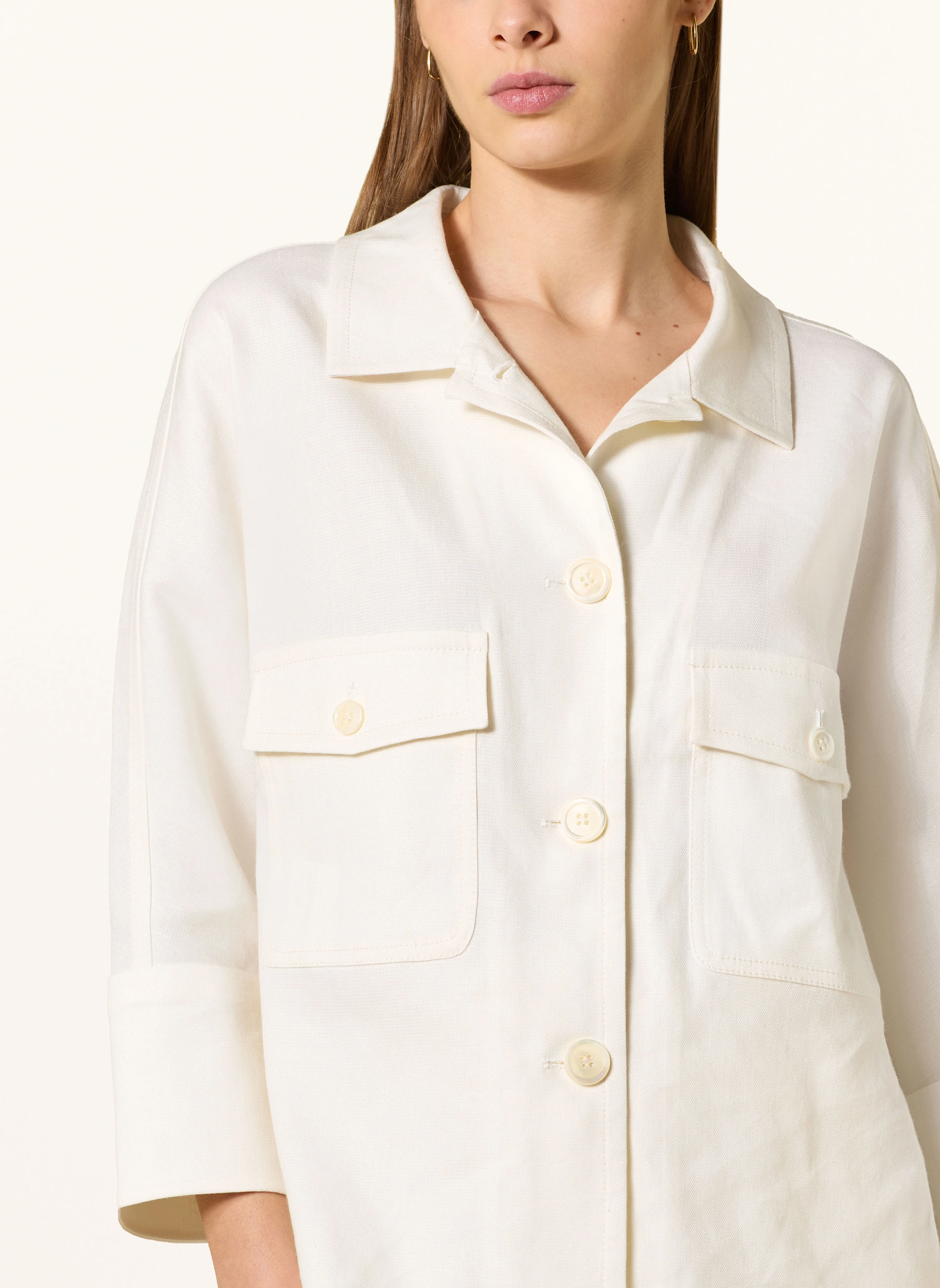 MORE Overjacket mit Leinen und 3/4-Arm
