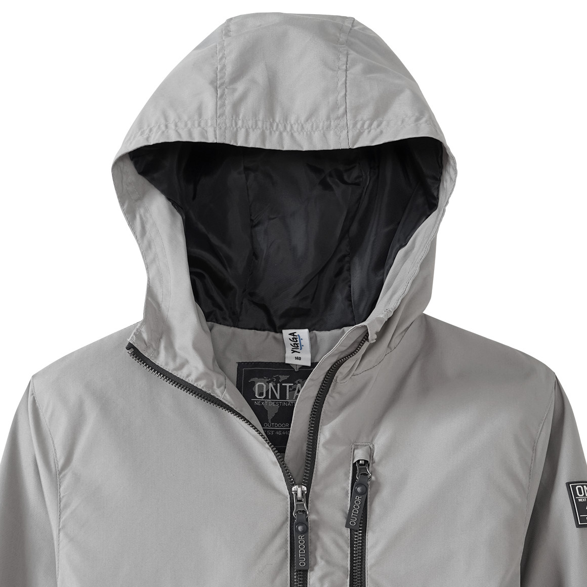 Yigga Jungen Blouson mit Kapuze hellgrau