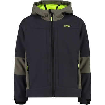 CMP Boys Clima Protect Fix Hood Softshelljacke Antracite / Olive Kinder