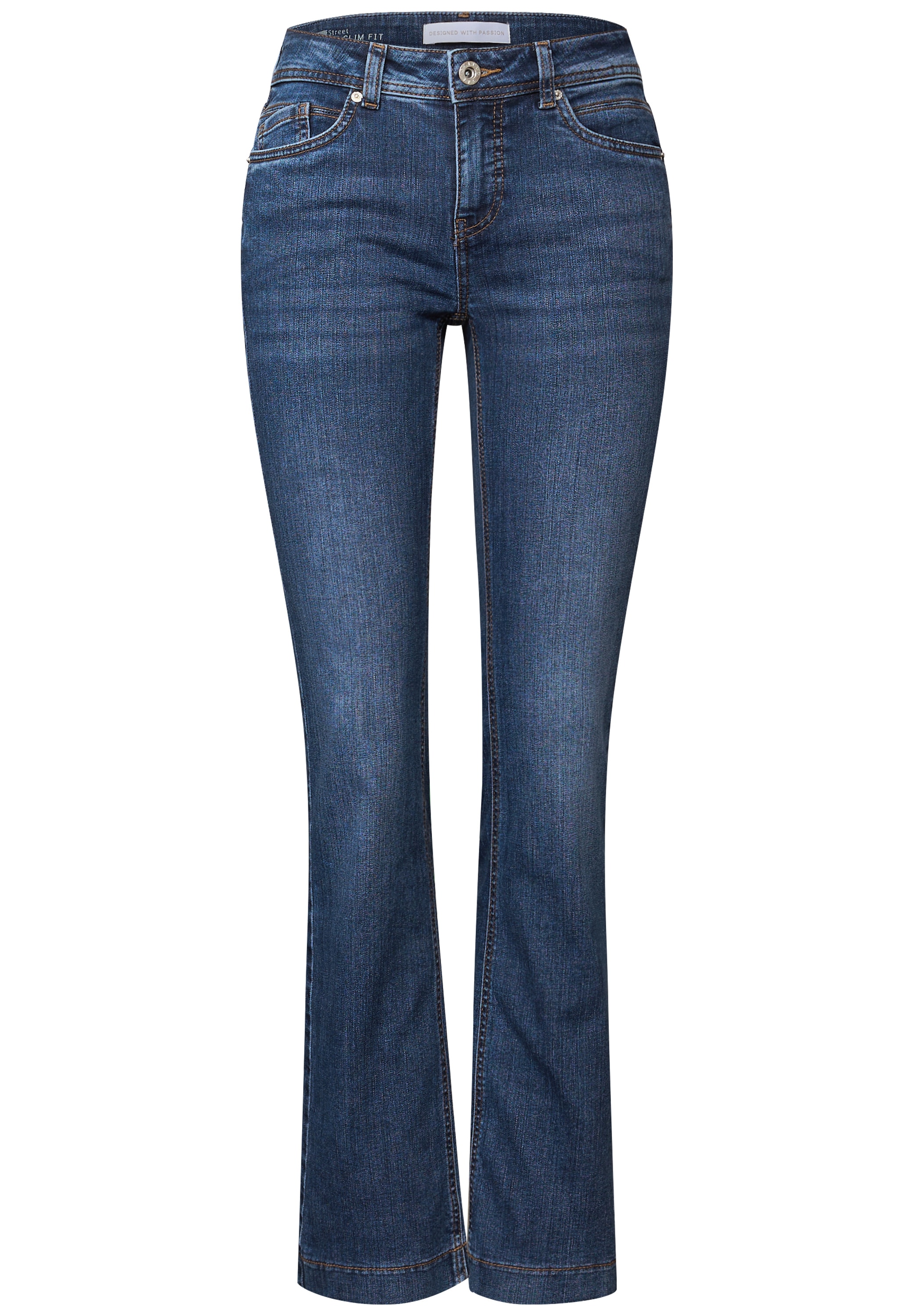 STREET ONE Bootcut-Jeans »Style Bootcut« in einer Slim Fit Passform und mit Stretch