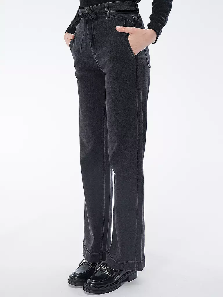 DAWN DENIM Jeans Flared Fit schwarz