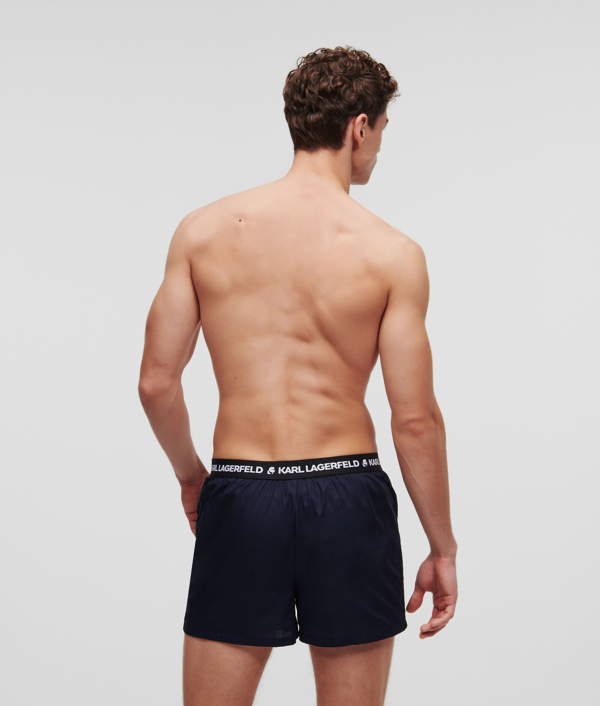 SHORT BOXER TISSÉ AVEC LOGO KARL - LOT DE 3