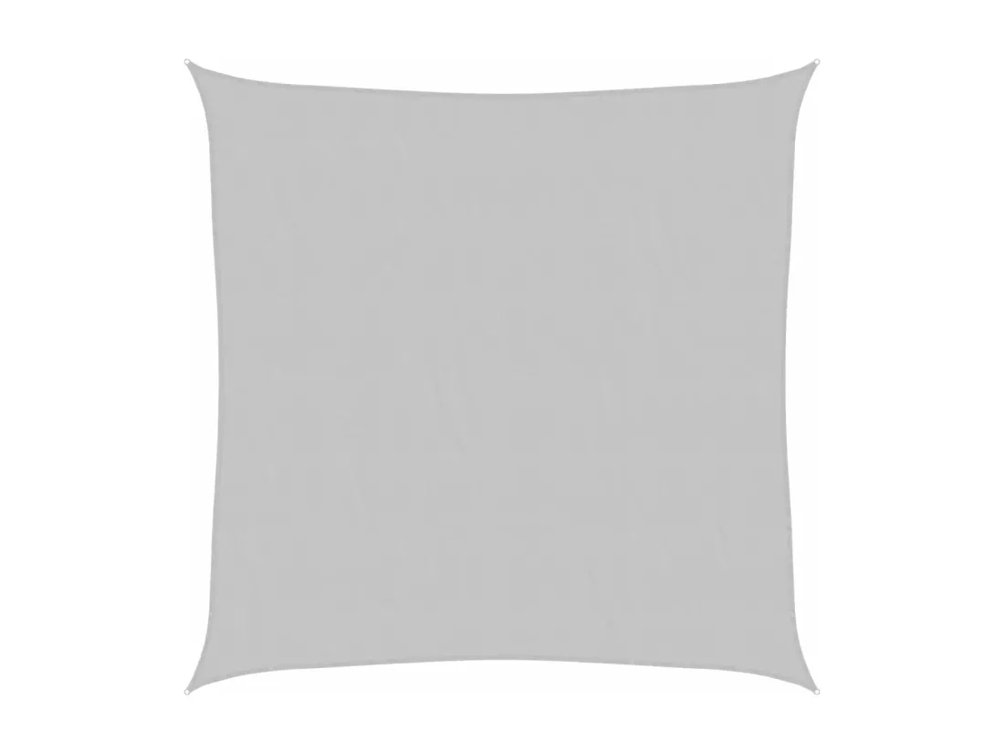 Voile d'ombrage gris clair 3x3 m 100% polyester oxford