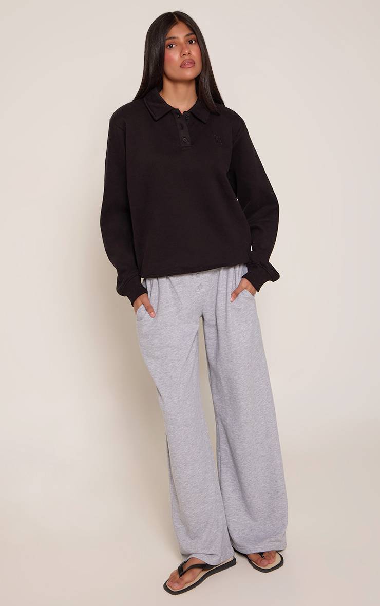 Noir Sweat-shirt Polo