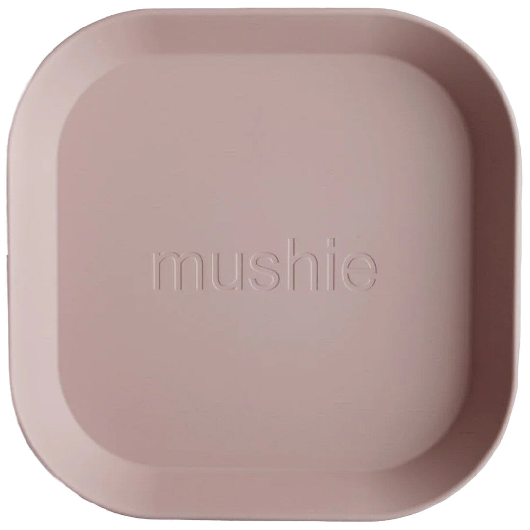 Mushie kinderborden vierkant - blush - 2st