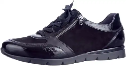 Semler zwart suede/lak combi N8125-586 H - maat 9 veterschoen zwart suede/lak combi - maat 9 Calandschoen