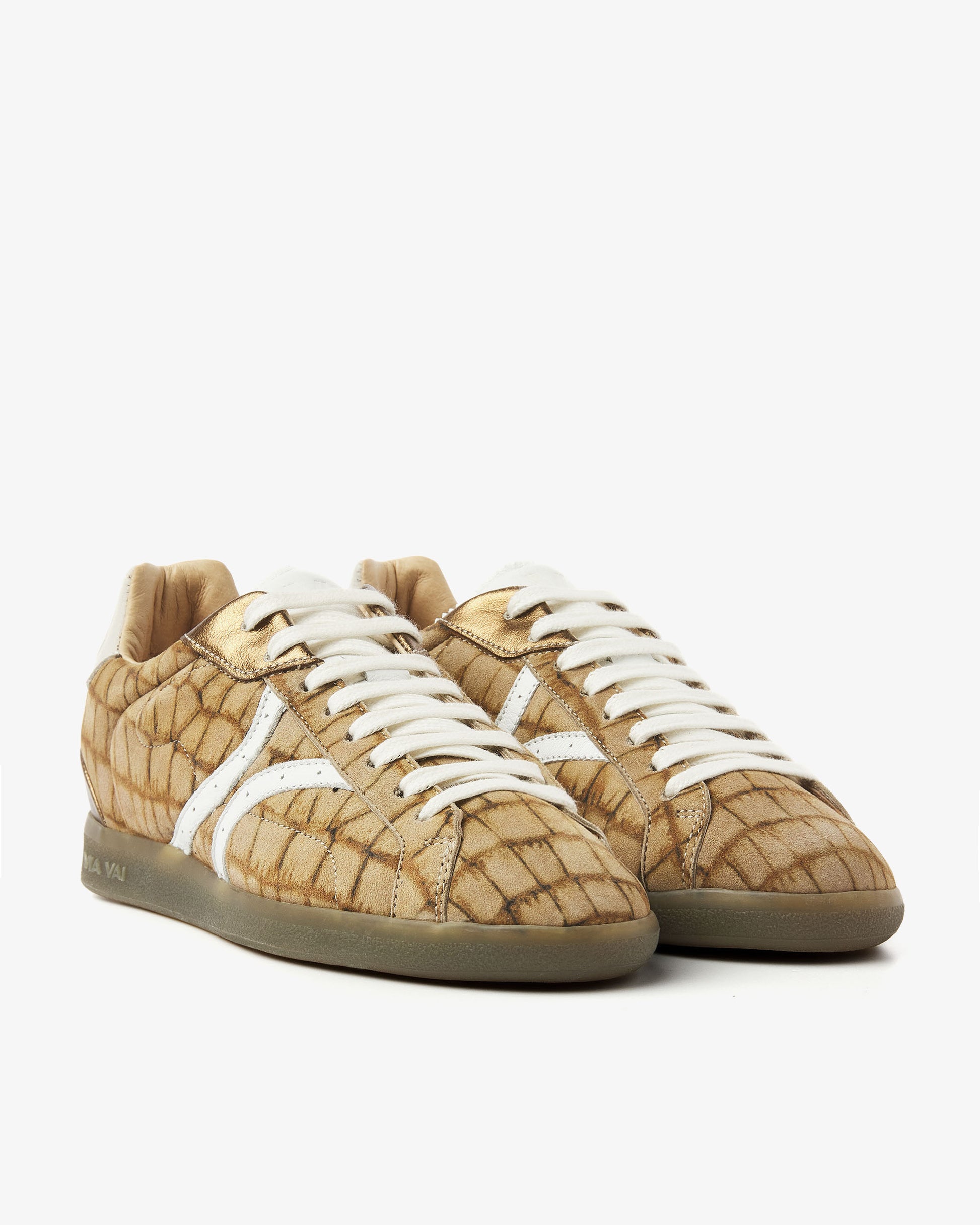 VIA VAI bruine dames sneakers Nilla Khloe