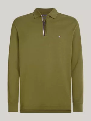 Polo de manga comprida Global Stripe Zip Slim Fit