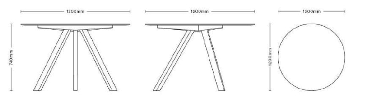 Hay Copenhague CPH20 tafel 120, gelakt eiken