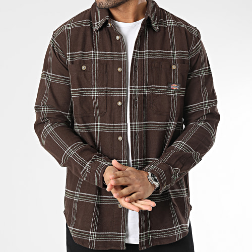 Chemise Manches Longues A Carreaux Warrenton A4Y7G Marron