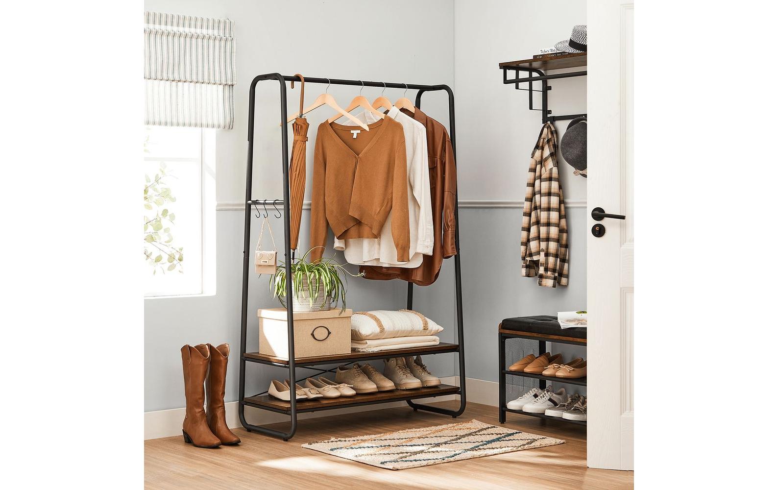 Garderobe Vintage 160 cm, Braun/SchwarzKleiderständer