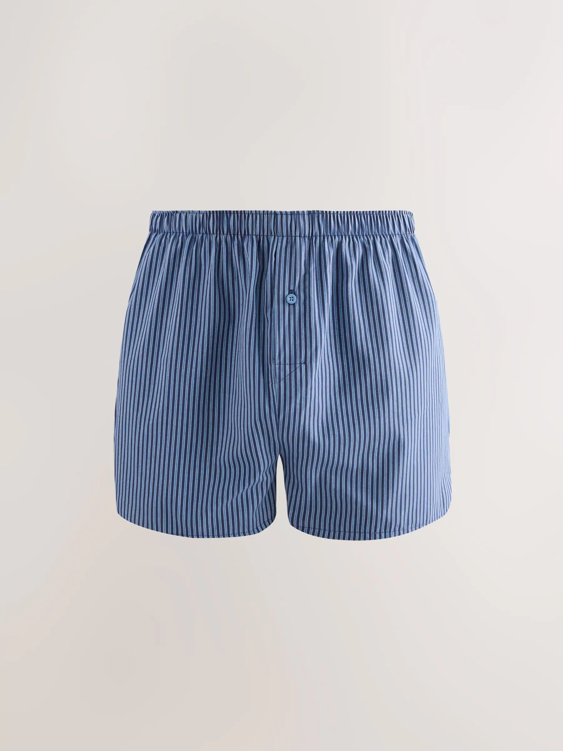 Blauwe gemixte print - Verpakking van 4 - Geweven boxershorts van puur katoen