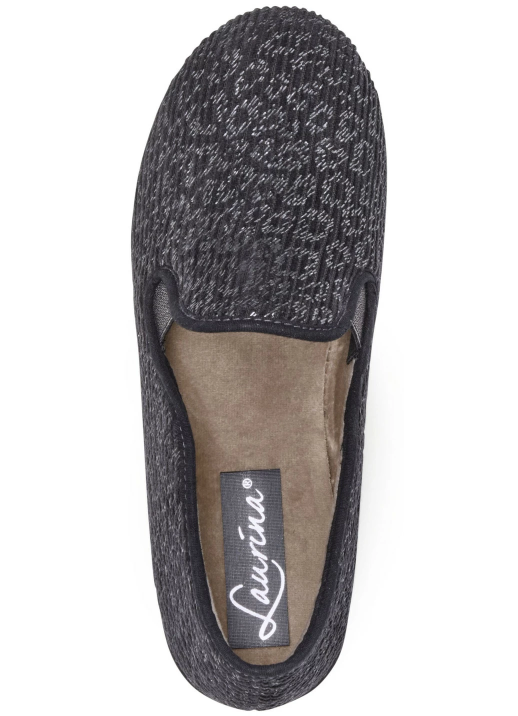 Laurina Textil-Hausschuh in Cord-Optik