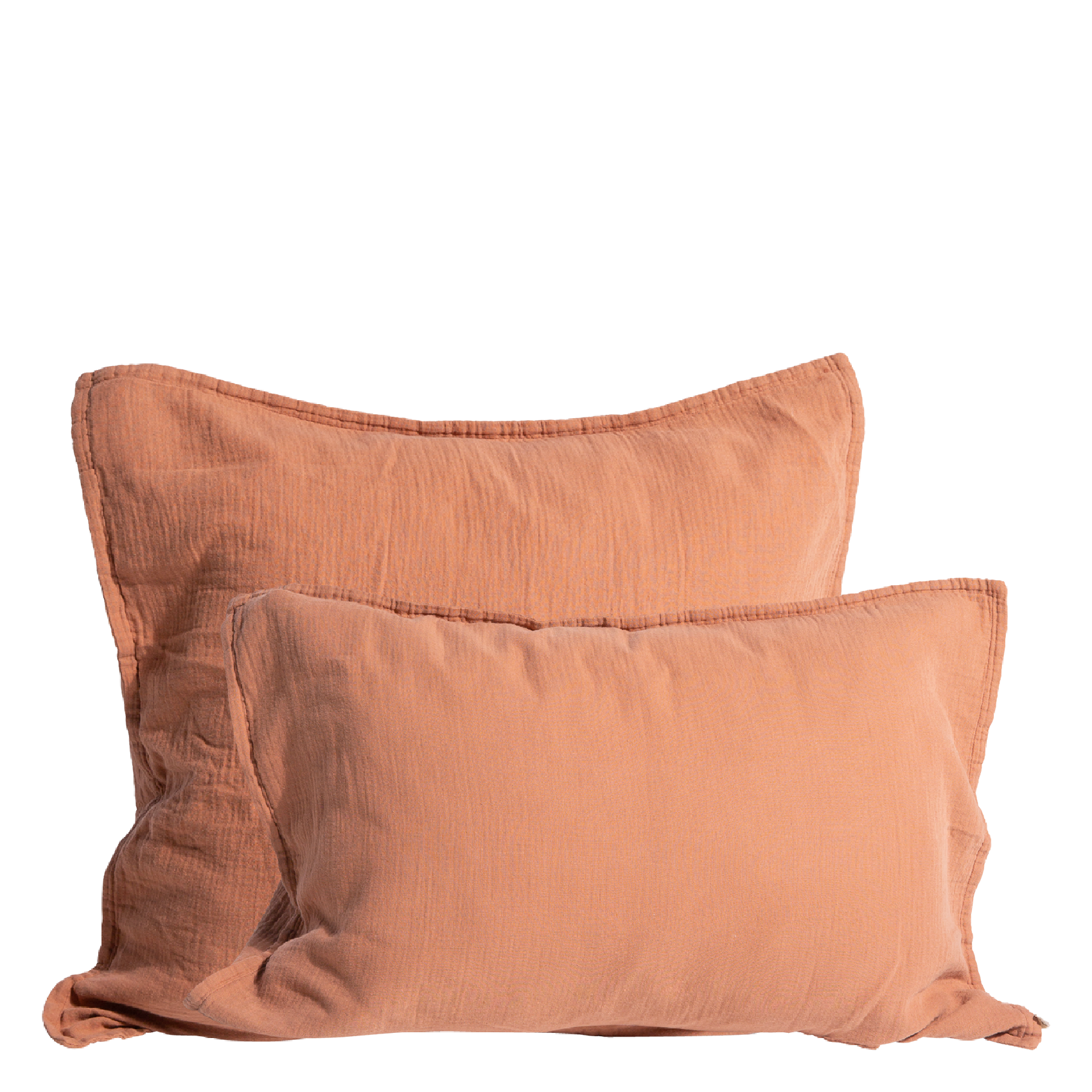 Taie d'oreiller en gaze de coton| Marron