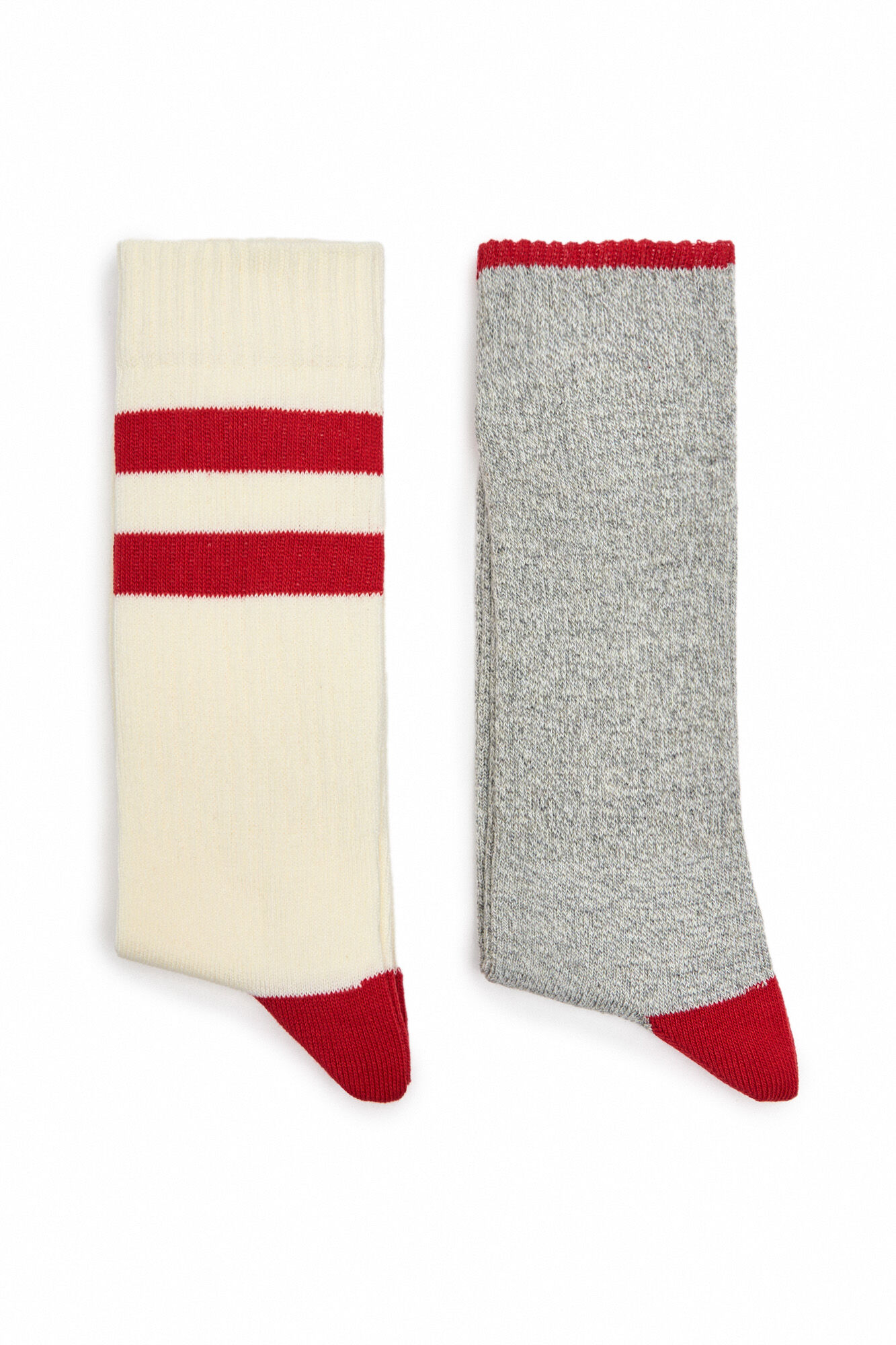 Pacote com 2 pares de meias de algodão - Cinza