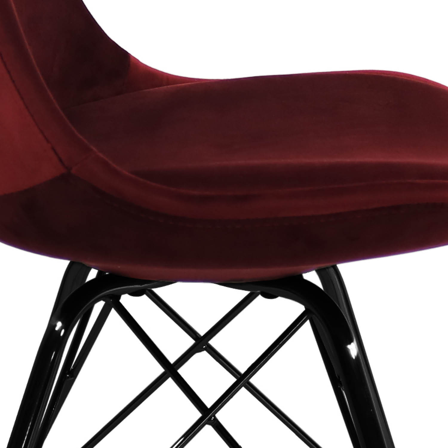 Kick kuipstoel - Velvet rood BL