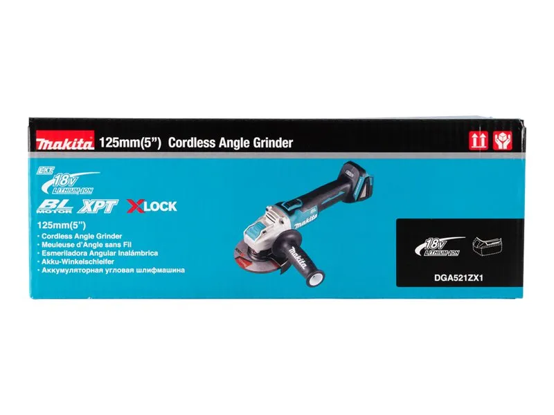 Makita DGA521ZX1 - Vinkelkværn - ledningfri - 125 mm - 18 V - SOLO