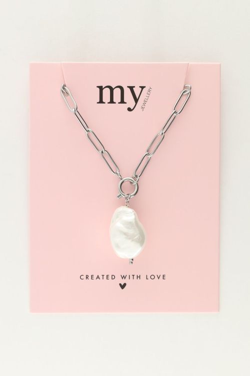 Schakelketting met parel bedel