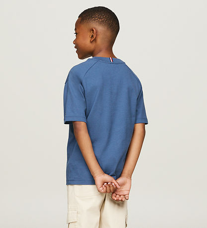 Tommy Hilfiger T-shirt - Varsity Embroidery - Aegean Sea