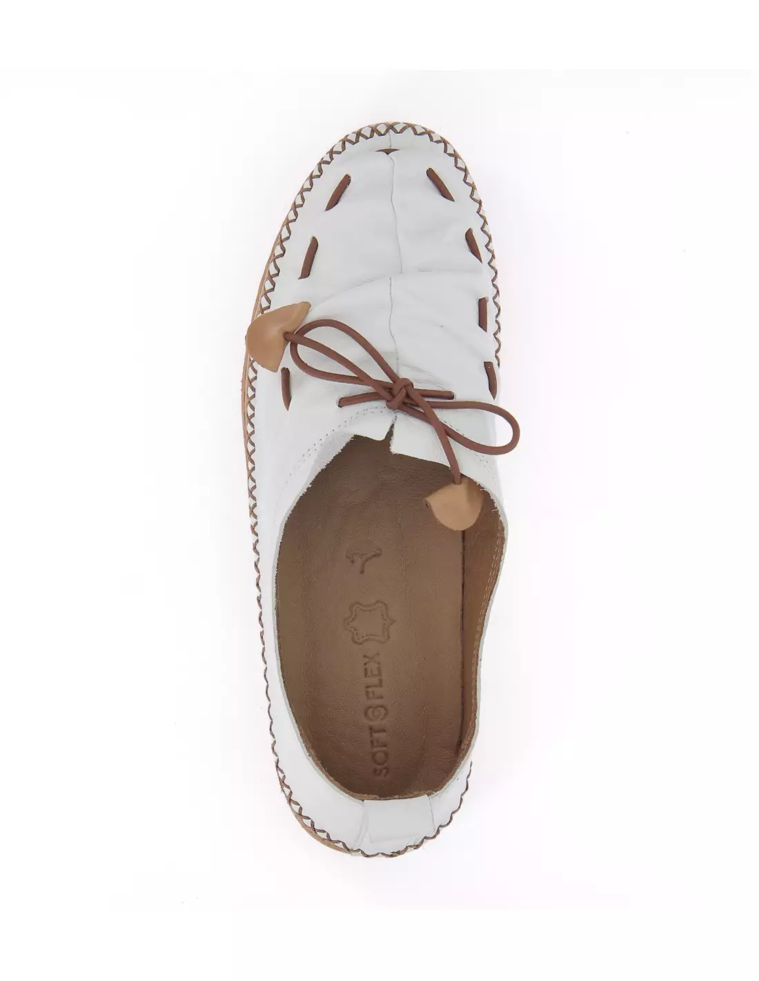SOFT & FLEX 077.213.704 - Mocassins & bateaux WHITE-COCONUT