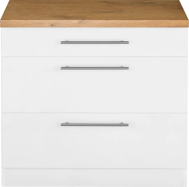 wiho Küchen Unterschrank »Unna« 90 cm breit, mit 2 grossen Auszügen