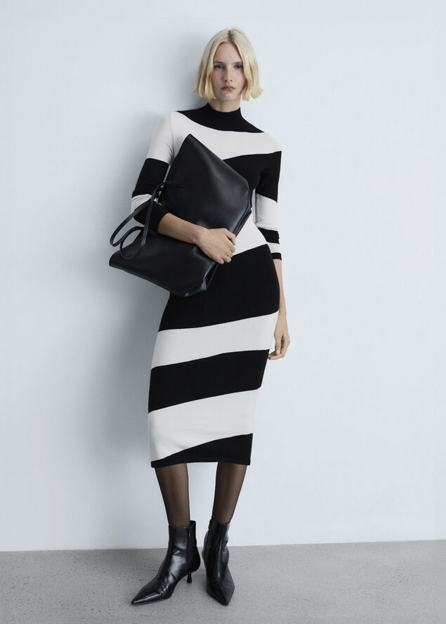 MANGO DRESS. -- WAVY Black