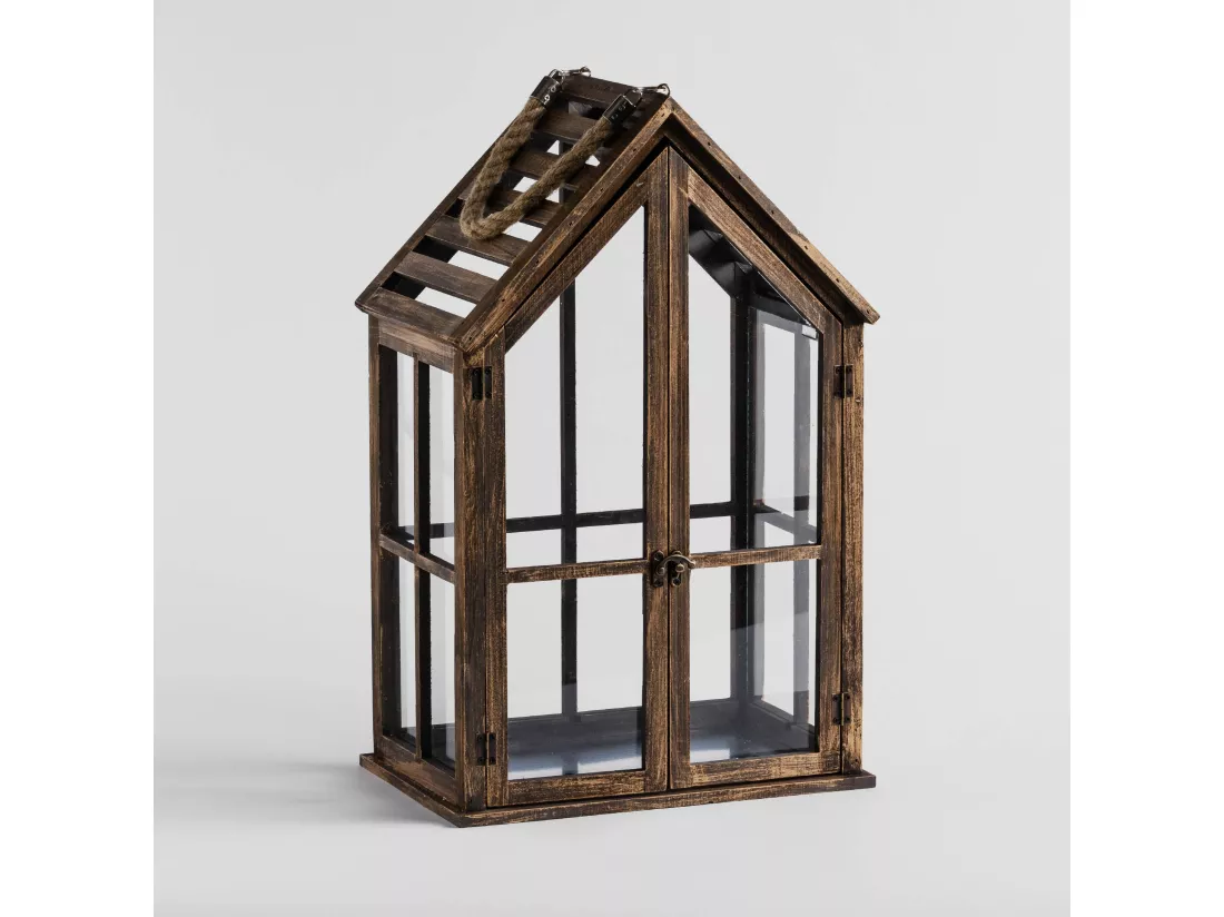 Lanterne Homesi brun moyen 51.5 x 21.5 x 32
