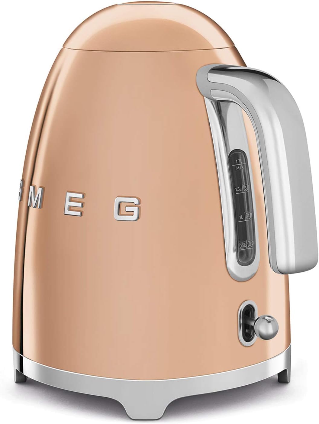 Smeg, Bouilloire Électrique KLF03PGEU 1,7 L, Filtre Anticalcaire Lavable, Arrêt Automatique de Sécurité, Indicateur de Niveau d'Eau, Base Antidérapante, Range Cordon, Puissance 2400W, Vert d'Eau