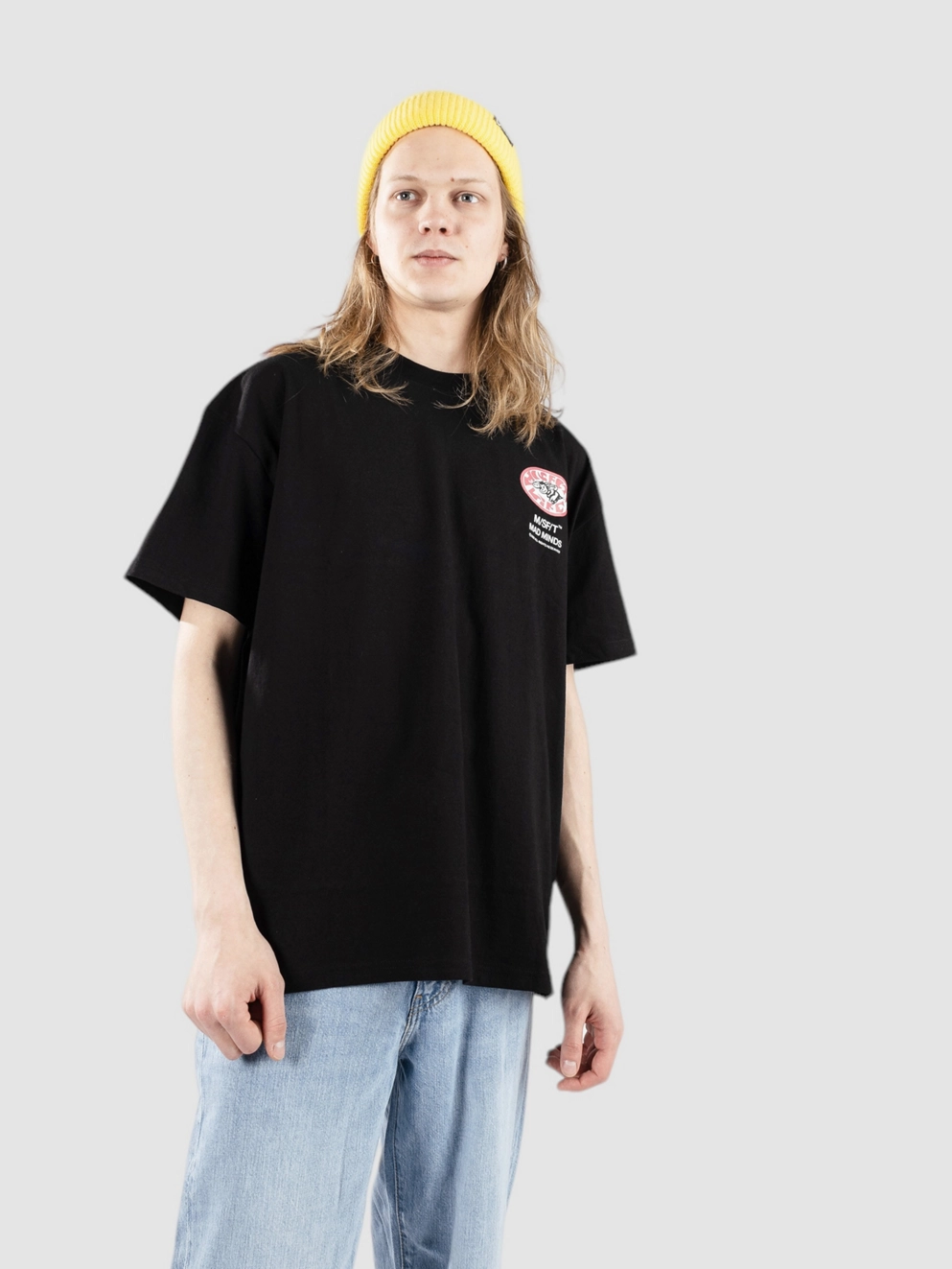 Misfit Shapes Life Of Bees 50-50 T-Shirt washed black