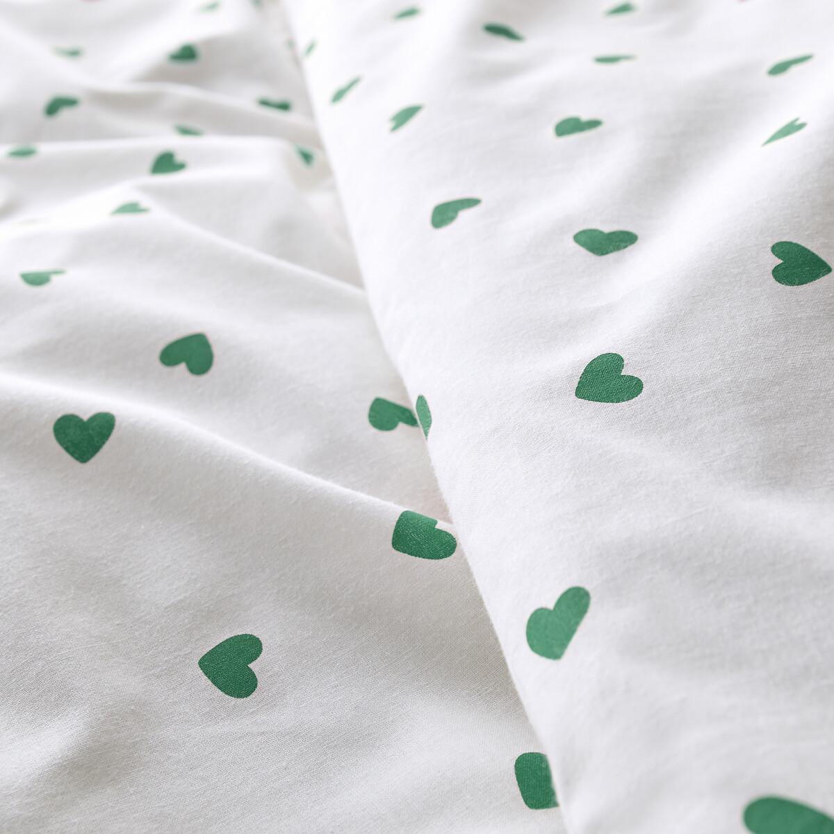 LA REDOUTE INTERIEURS<br>Conjunto de roupa de cama em 50% algodão reciclado com fronha quadrada, verde, da Scacco