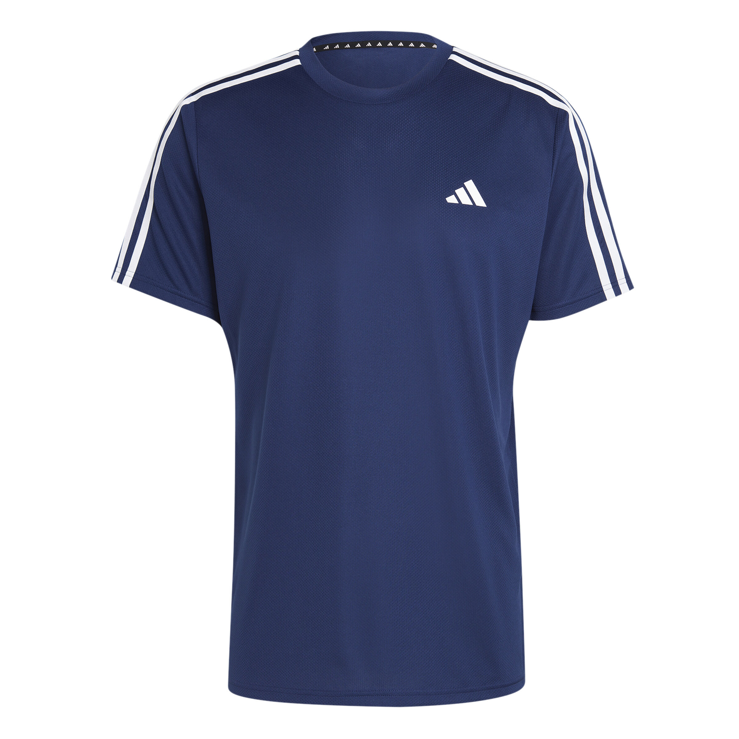 adidas Training Essential Base 3 Stripes T-shirt Hommes - Bleu Foncé , Blanc