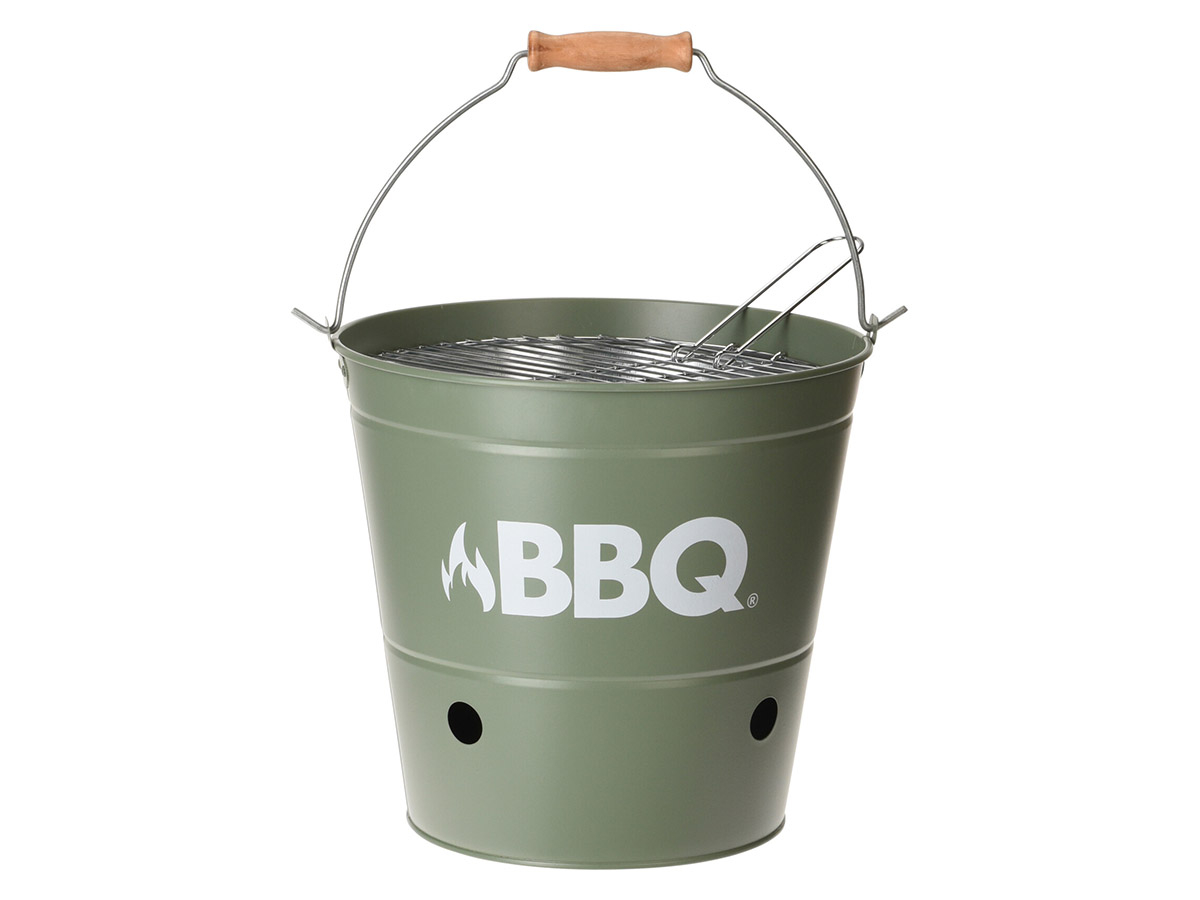 BBQ Ø 27,5 cm emmer kolenbarbecue - Matt green