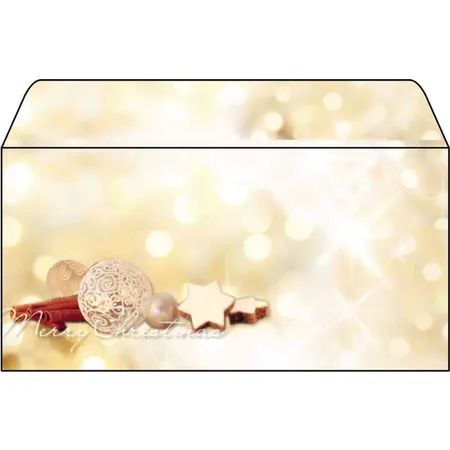 Sigel Weihnachtsumschläge Zimtsterne, DIN lang, 25 Stück