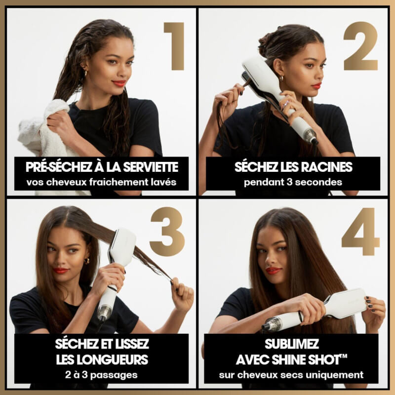 Lisseur GHD séchant Duet Style 2-en-1 blanc