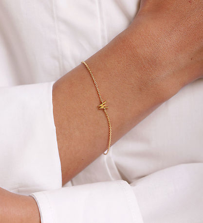 Design Letters Armband - W - 18 Karat vergoldet