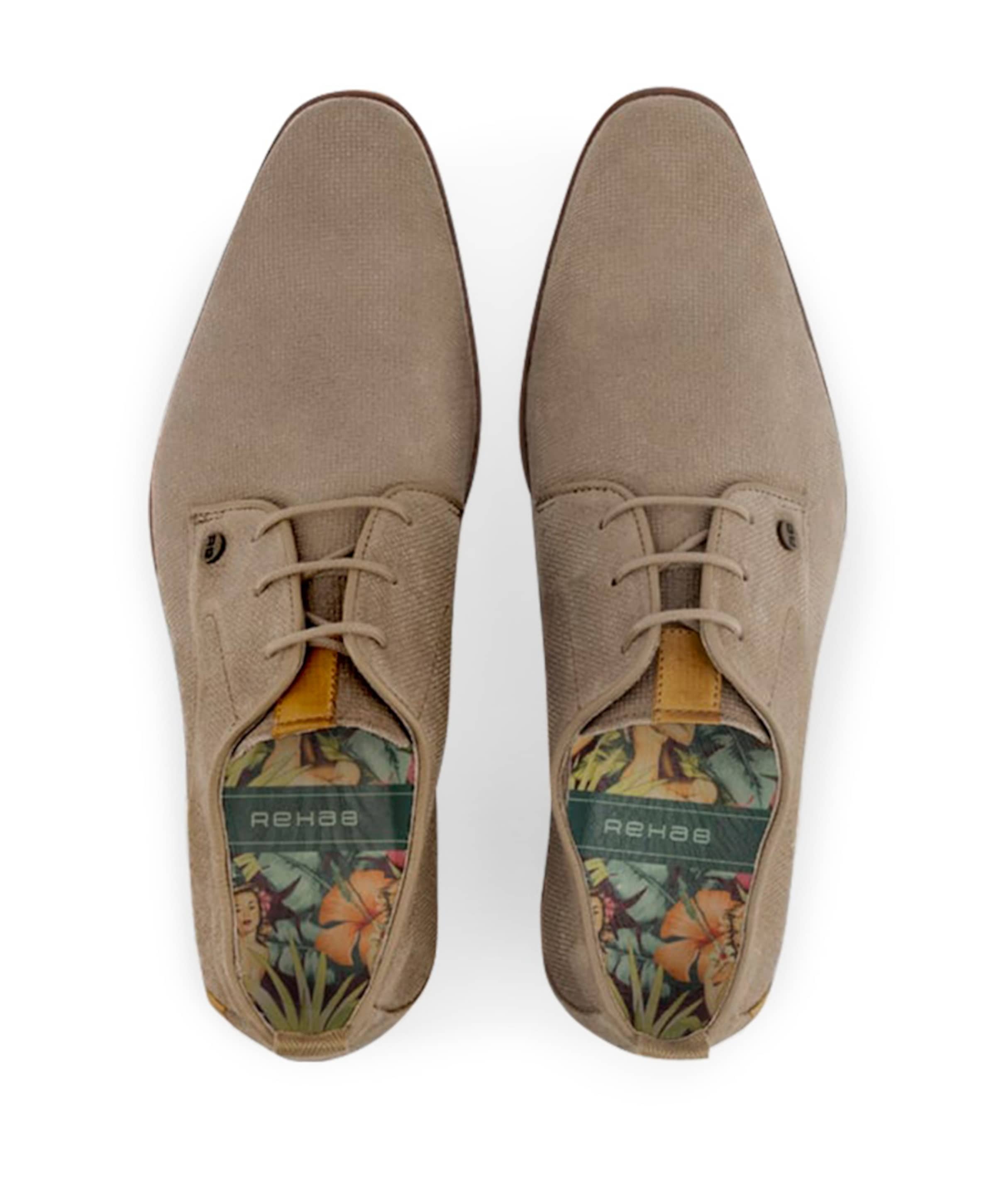 Rehab GREG WALL SUE heren veterschoenen beige