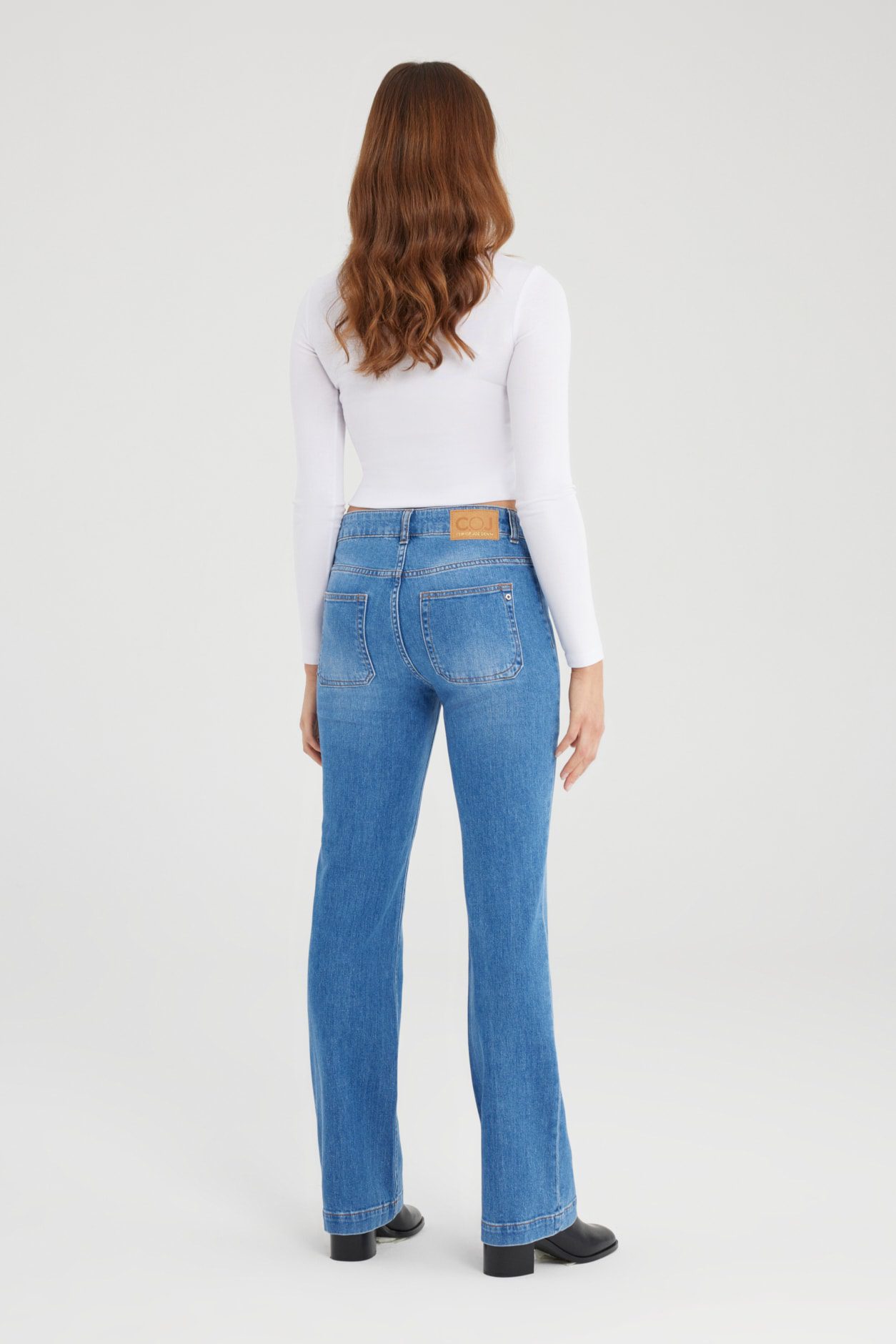 COJ Denim - Diana High Waist Pocket Jeans - Medium Blue