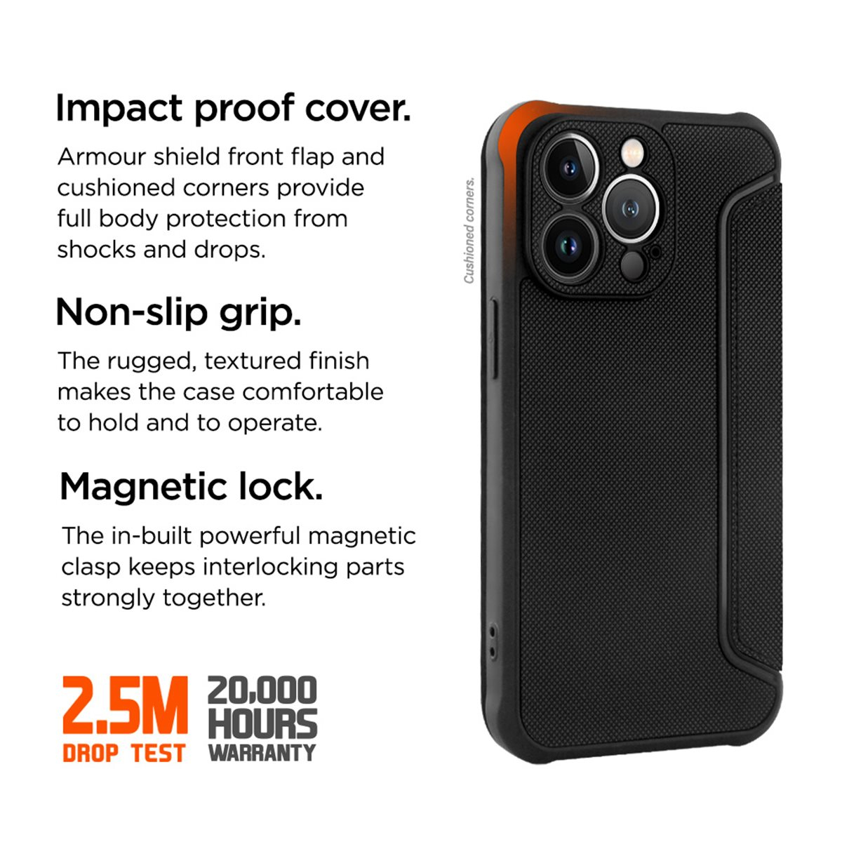 iPhone 14 North Case Folio Hybrid Book-Style Tasche (EGCA00399) - Schwarz