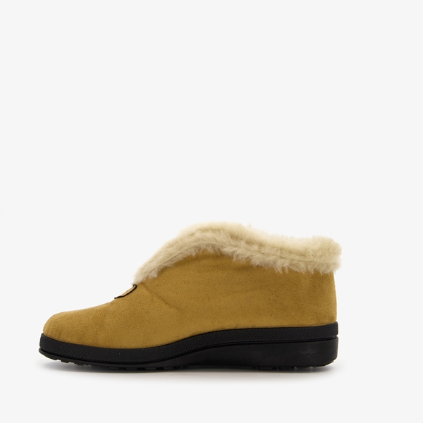 Blenzo dames pantoffels beige/mostergeel