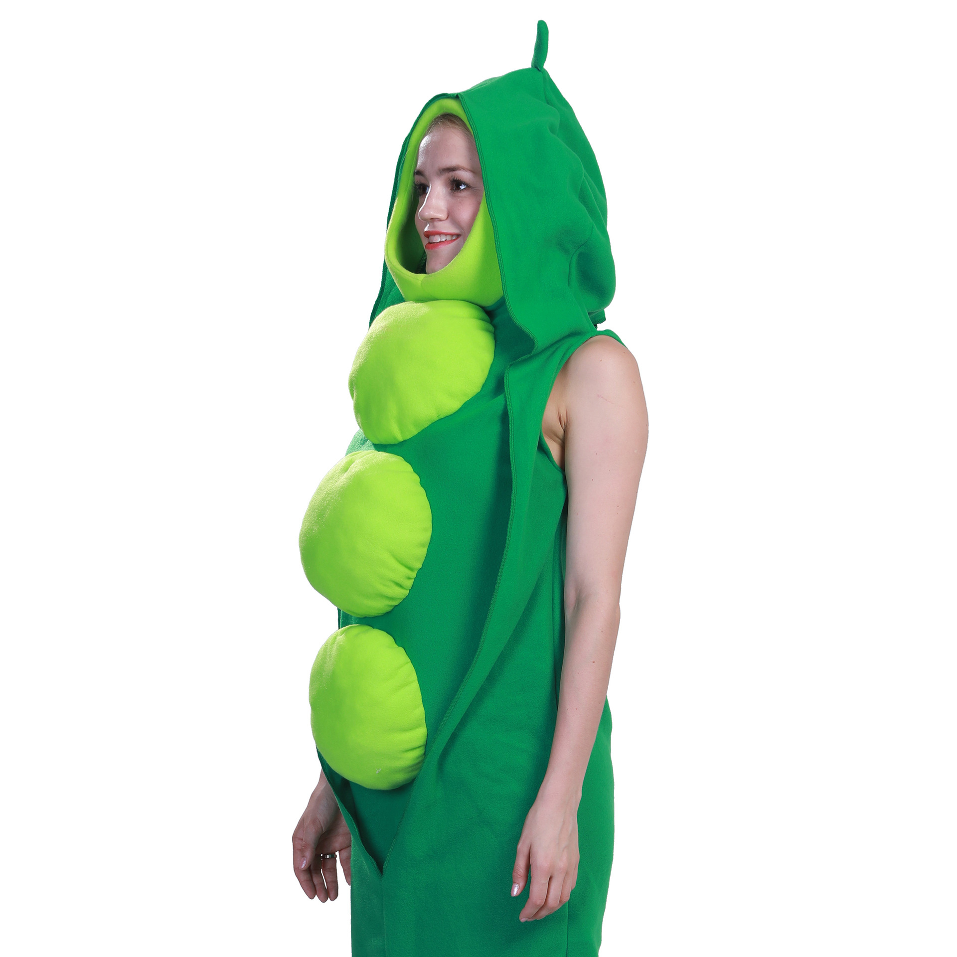 (160-170cm) Fasnachts Erwachsenen Kostüm Edamame Erbsen Verkleidung für Motto Partys / Halloween - Grün