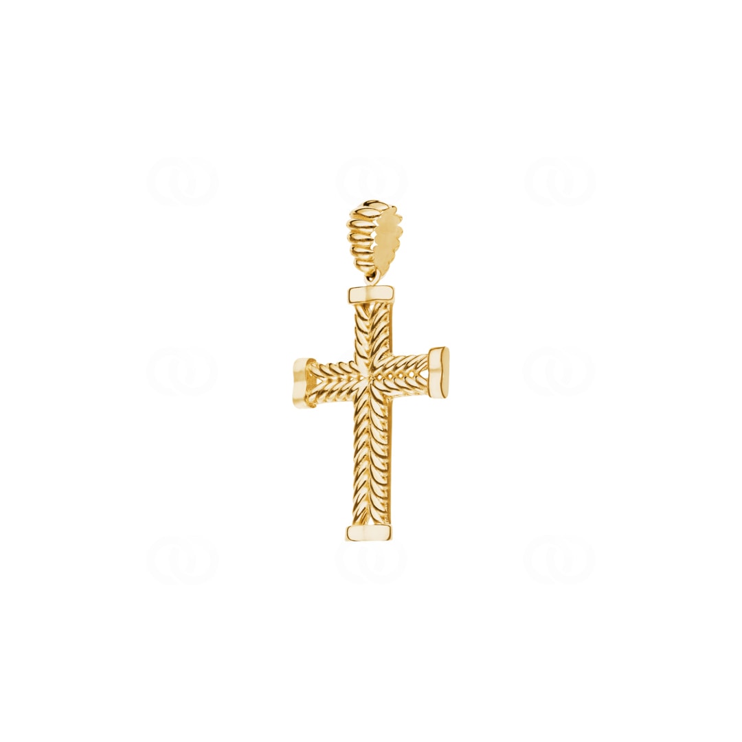 Kreuzanhänger 750/18 K Gelbgold 32 x 21mm