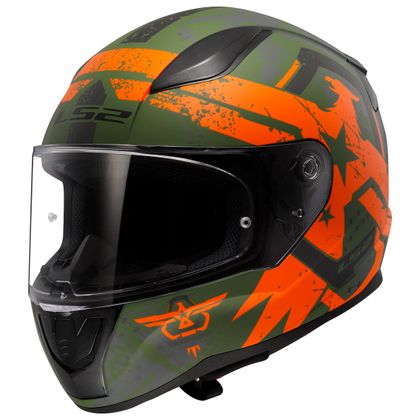 Casque LS2 FF353 - RAPID II THUNDERBIRDS - Vert / Orange